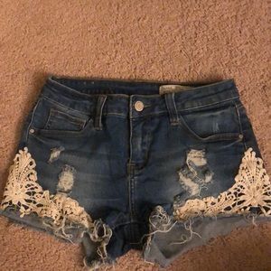 Denim shorts